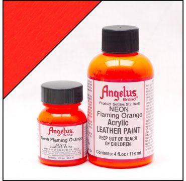 Peinture cuir Angelus Orange flamboyant