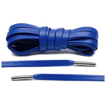 Laces luxury leather Royal Blue/gunmetal plated