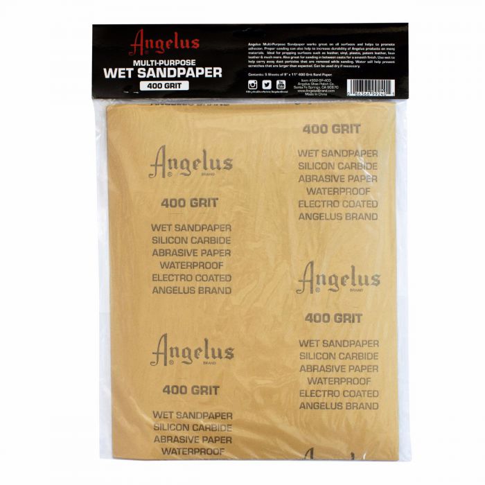 Angelus Multi-Purpose Wet Sandpaper 400 Grit - 5 sheets
