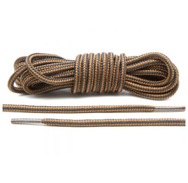 Bootlaces black/tan rope 