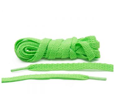 Laces neon green flat 