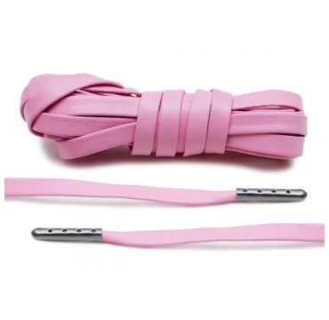 Laces luxury leather pink/gunmetal plated