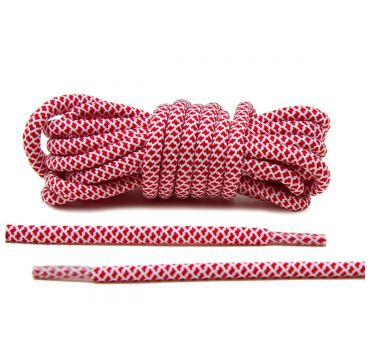Laces red/white rope 