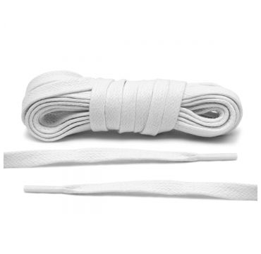  Laces waxed white flat 